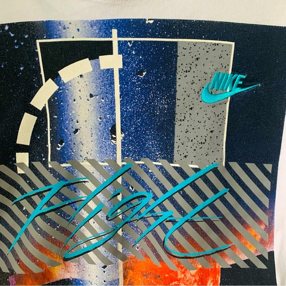 Nike Other - Nike (XL) Vintage T-Shirt - White w Nike Check Logo embroidered in Teal